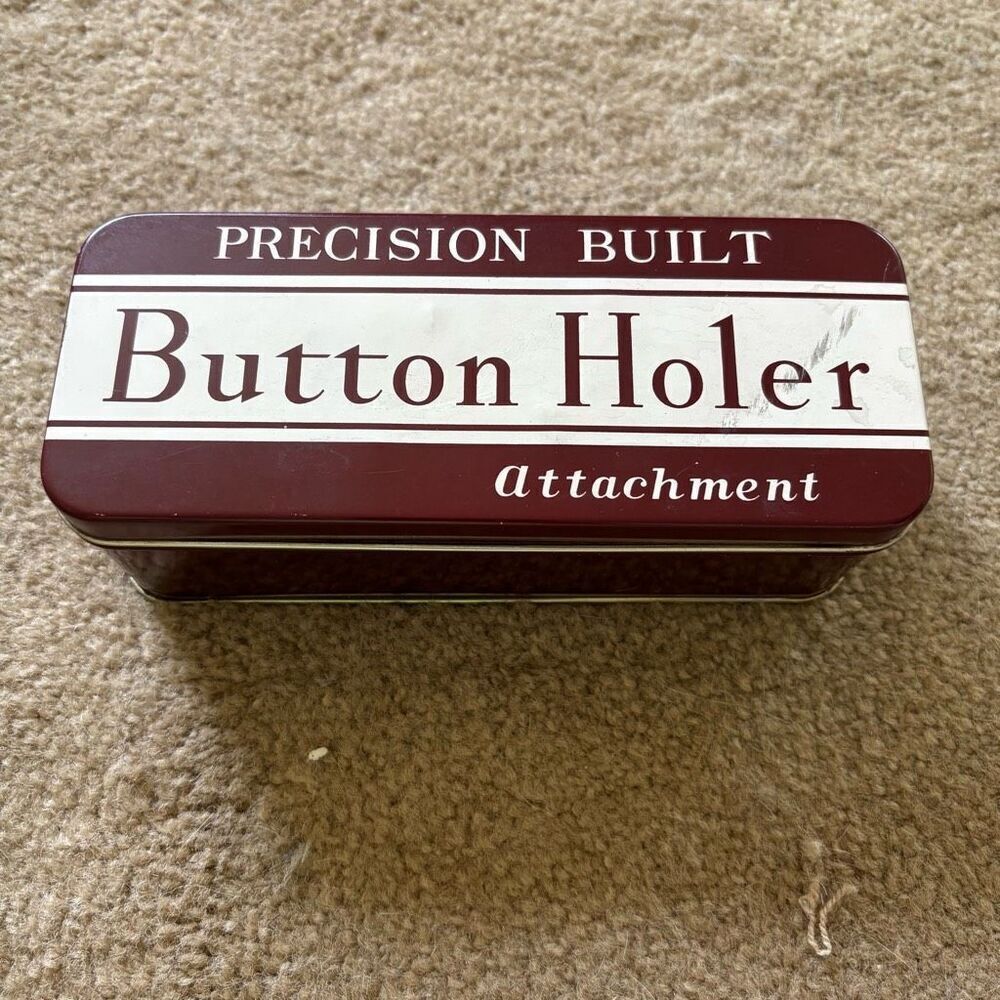 Vintage Precision Built Button Holer Attachment With Instructions